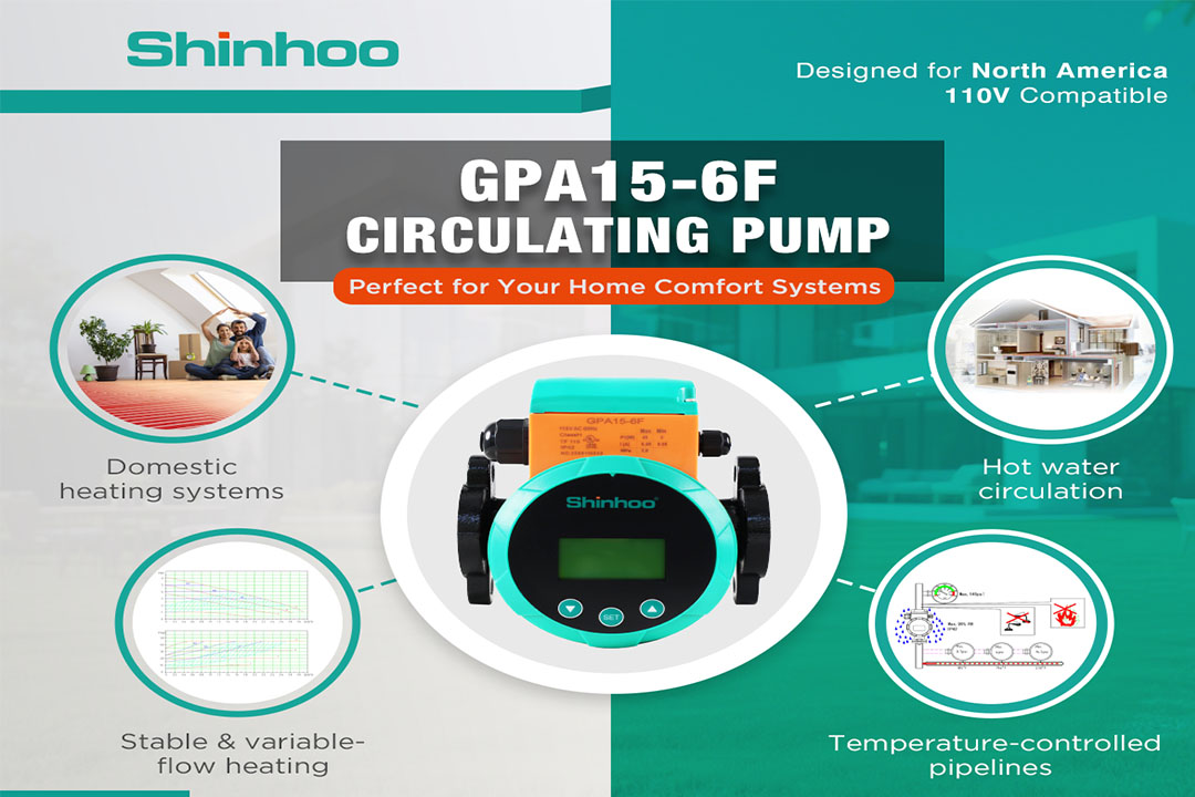 افزایش آسایش خانه با پمپ گردشی GPA15-6F از برند Shinhoo